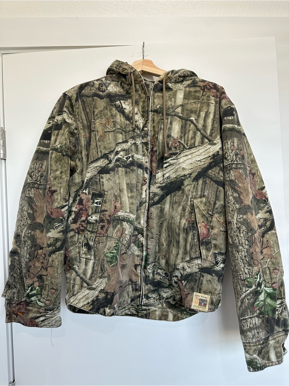 RedHead Realtree-Style Camo Hooded Field Jacket - Green/ Brown